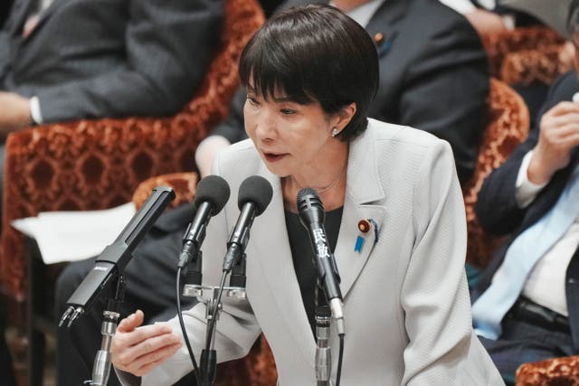 <p>Japan’s prime minister Sanae Takaichi responds to questions during a session of the House of Representatives’ Budget Committee at the National Diet in Tokyo on 10 November 2025</p>