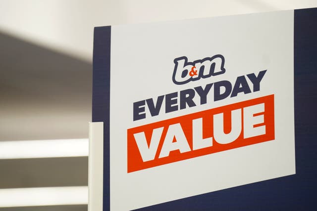 B&M revealed a slump in profits (Joe Giddens/PA)