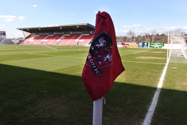 <p>Exeter City confirmed a small part of the stadium was damaged by the fire</p>