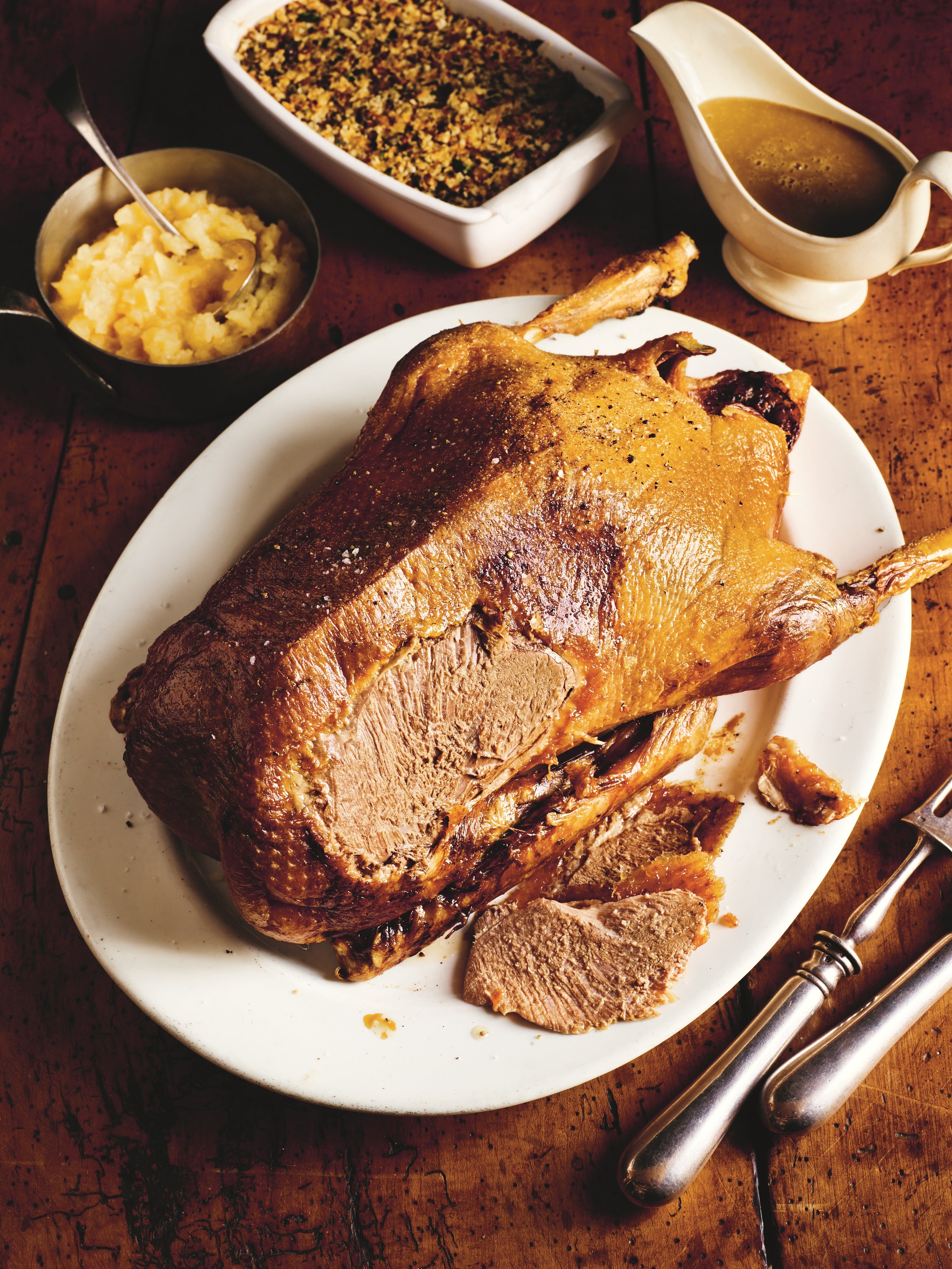 Rick’s roast goose with sage and onion stuffing – the festive centrepiece that rivals any turkey