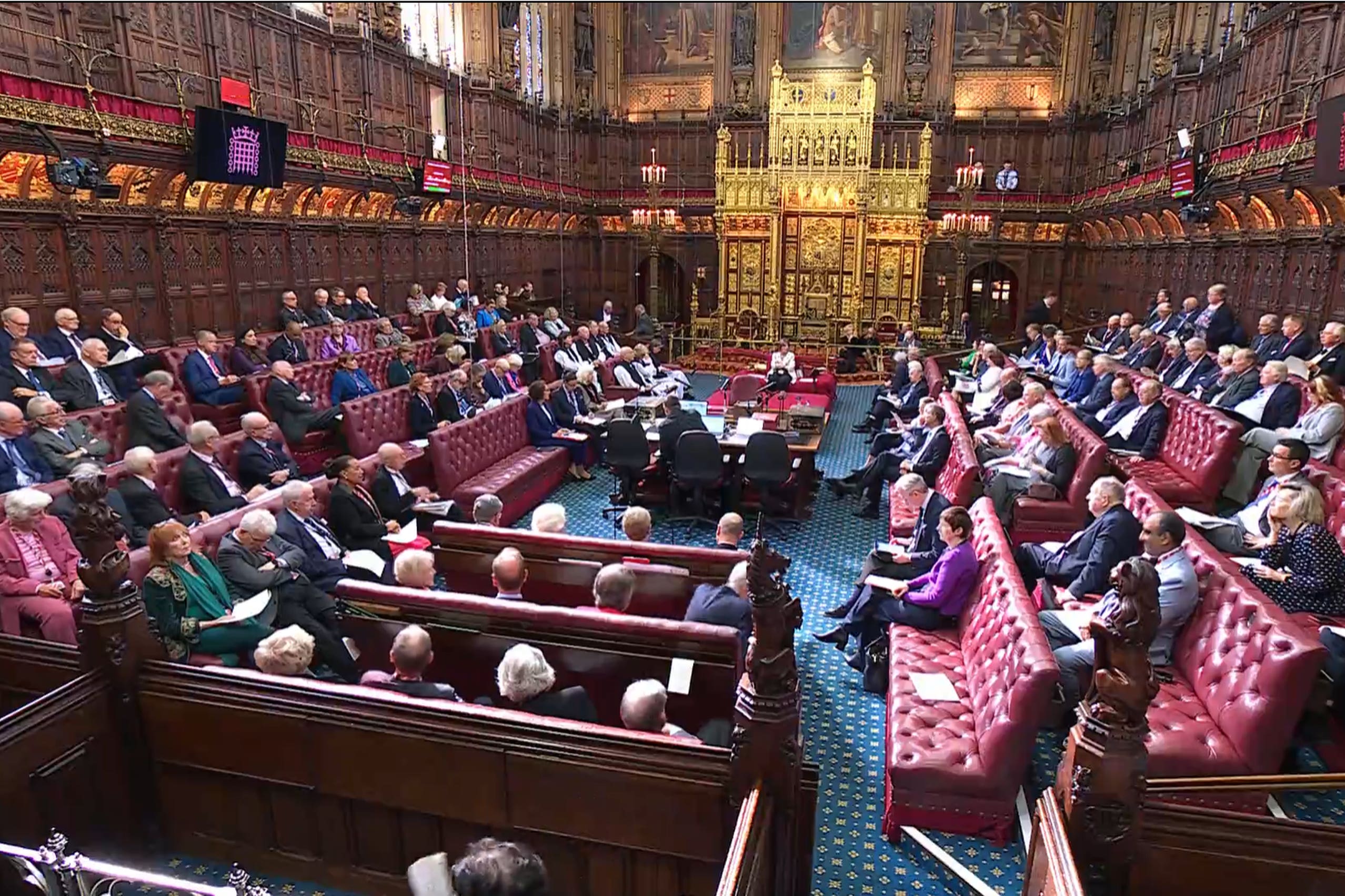 The House of Lords is returning for debate on the assisted dying Bill (Parliament TV/PA)