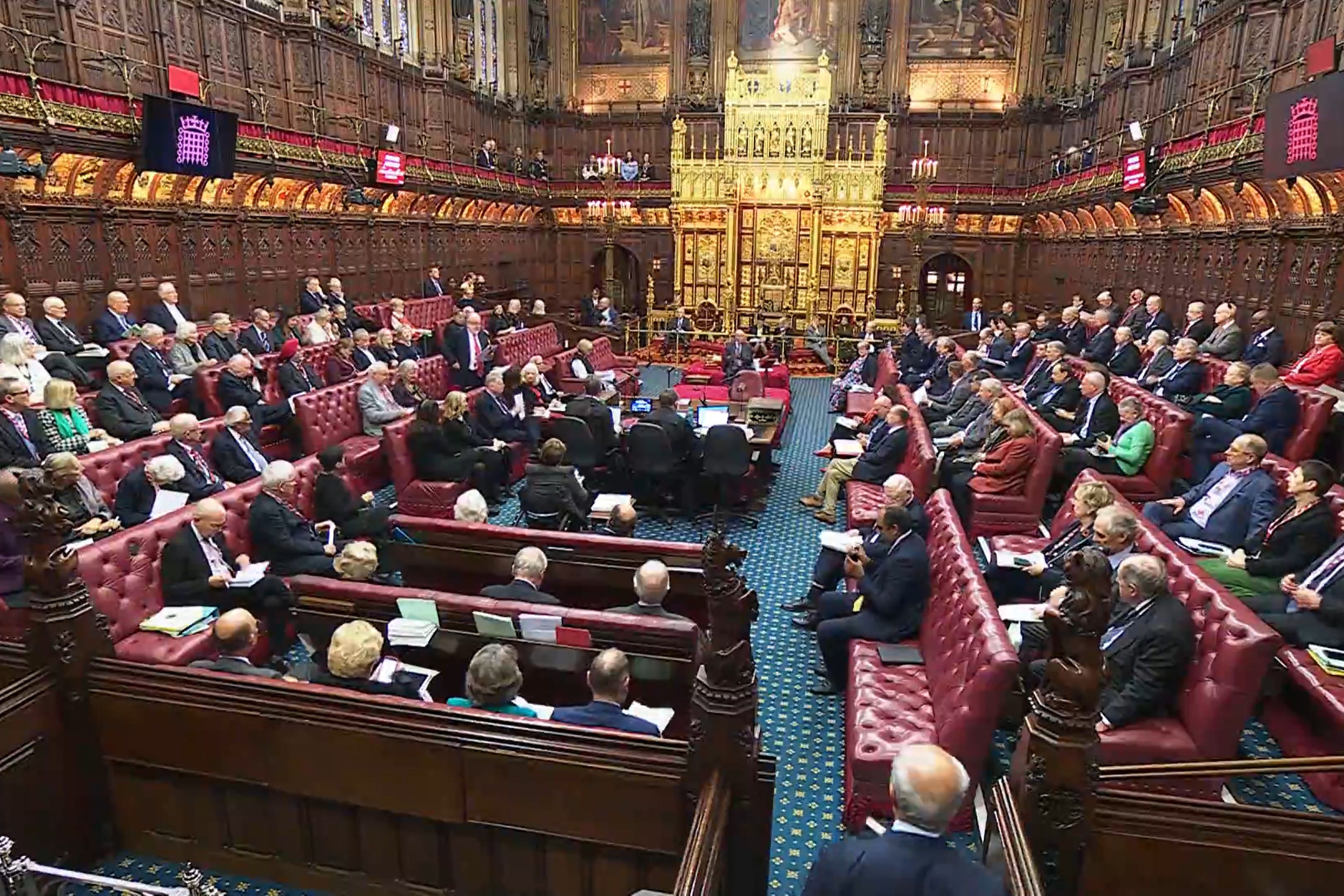 Peers in the House of Lords are debating amendments to the assisted dying Bill (House of Lords/UK Parliament/PA)