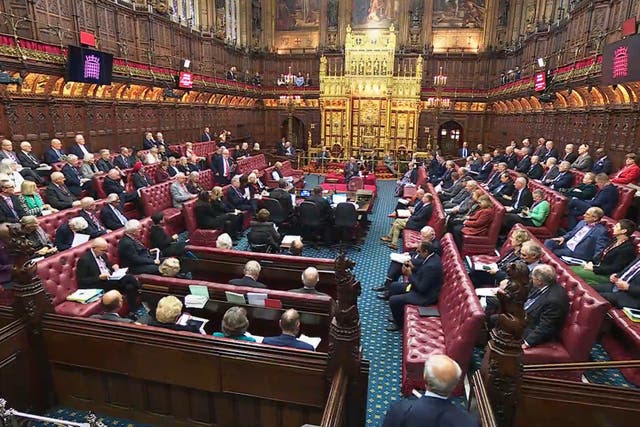 Peers in the House of Lords are debating amendments to the assisted dying Bill (House of Lords/UK Parliament/PA)