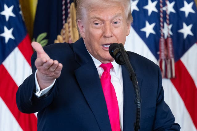 <p>President Trump had avoided taking questions from reporters since the bombshell emails dropped on Wednesday</p>