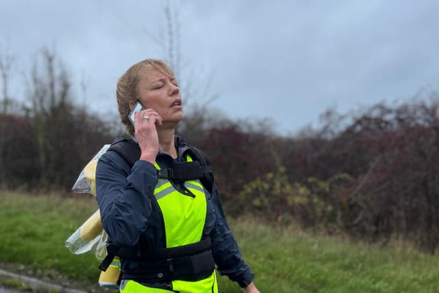 <p>Sara Cox has crossed the line on her Children In Need challenge (BBC/PA)</p>