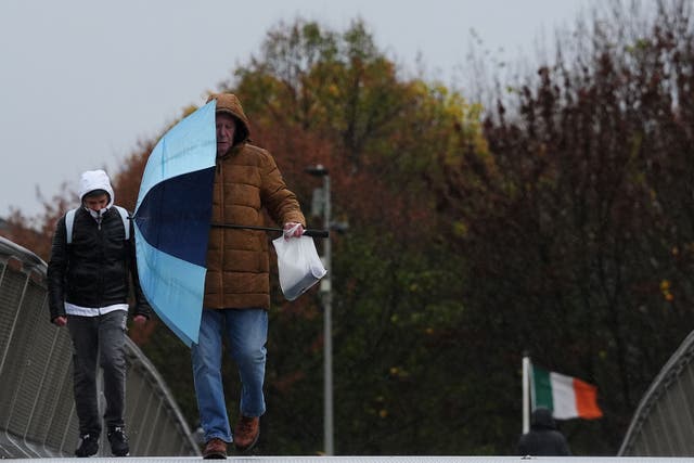 <p>Parts of Ireland have been badly hit by Storm Claudia (Brian Lawless/PA)</p>