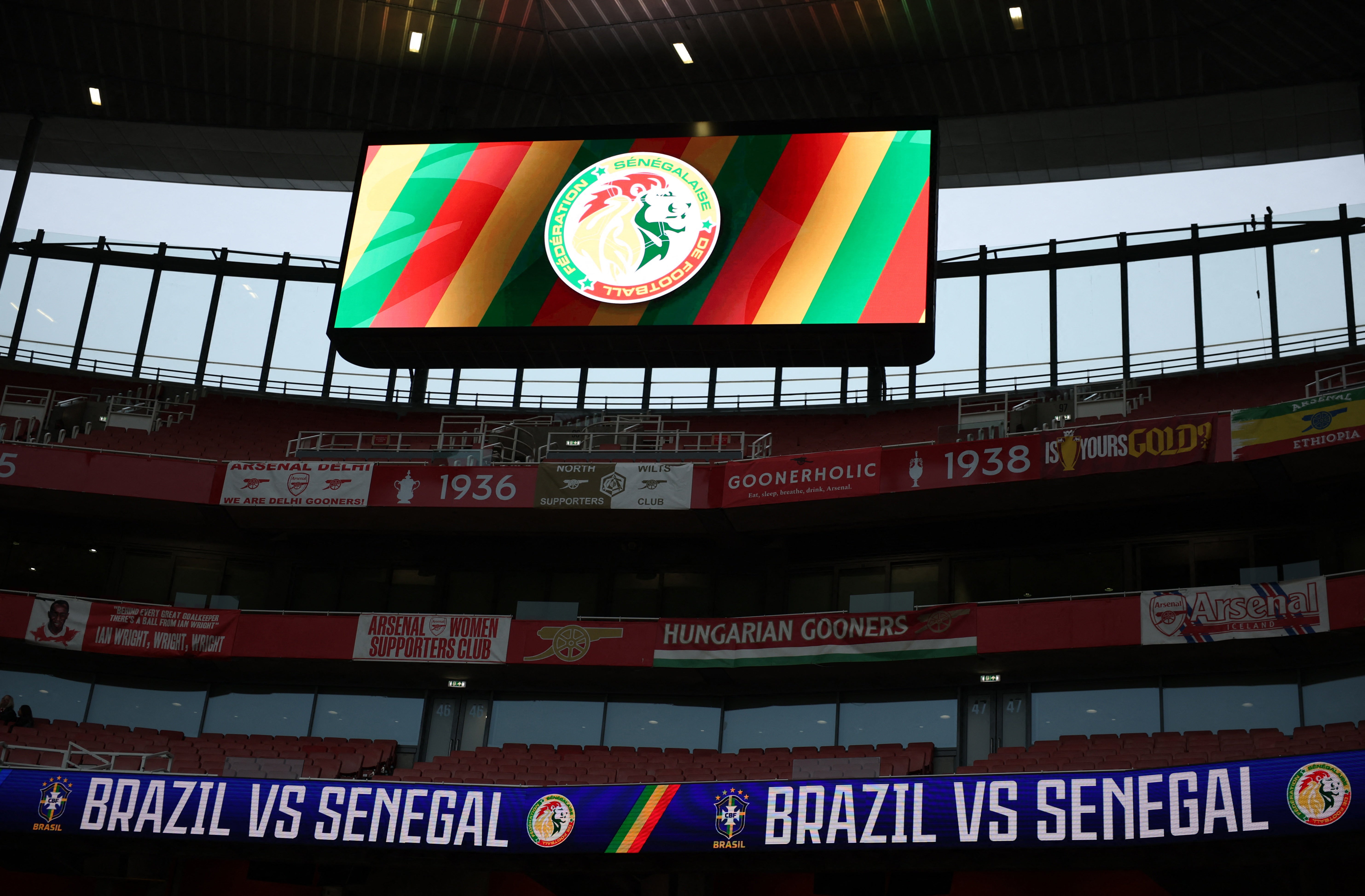 Brazil v Senegal live: South American and African nations collide in friendly at Emirates Stadium