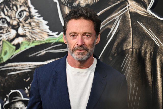 <p>Hugh Jackman attended the Muncie, Indiana, memorial of Corporal Blake Reynolds, who was hit and killed this week while pulling over and helping another stranded semi truck driver </p>