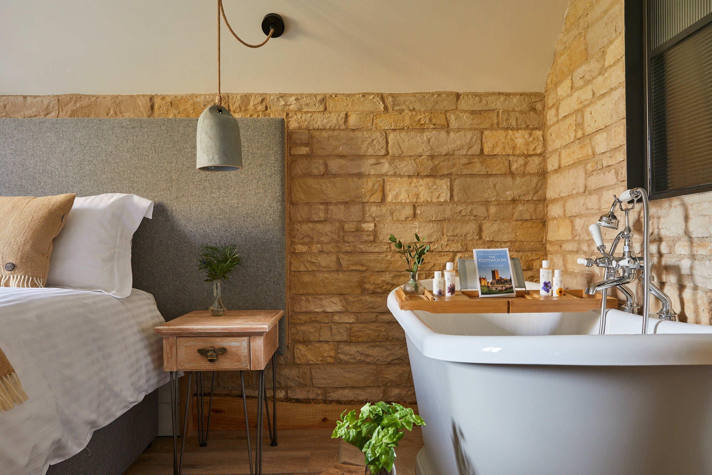 The Riverside Suite has a rolltop bath in the bedroom