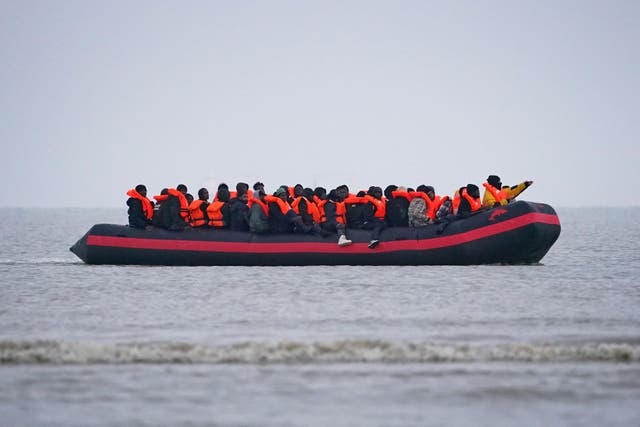 <p>The Home Secretary’s announcement is expected to include ways to make it easier for migrants crossing the English Channel to be deported (Gareth Fuller/PA)</p>