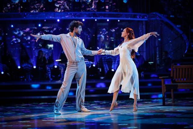 <p>George Clarke and Alexis Warr (Guy Levy/BBC/PA)</p>