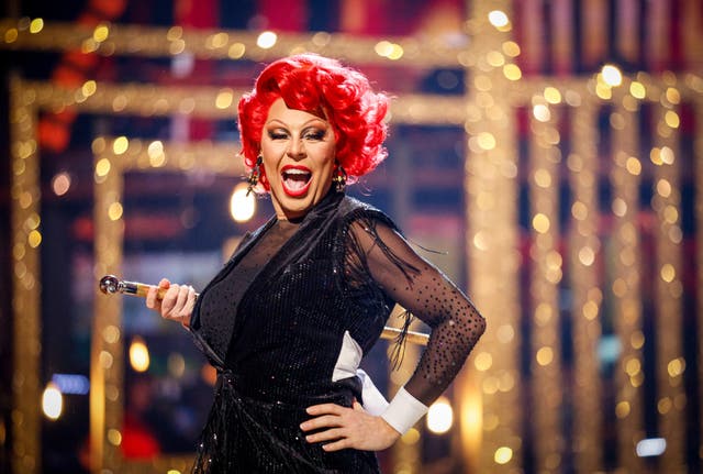 <p>Performing their couple’s choice this week was drag performer La Voix (pictured) and dancer Aljaz Skorjanec (Guy Levy/BBC/PA)</p>