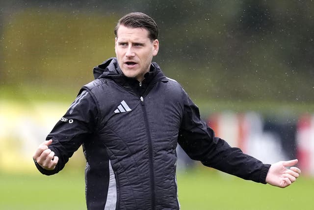 Wales coach Piet Cremers during a training session (Nick Potts/PA)