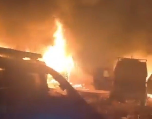 <p>At least nine were killed after a large pile of confiscated explosives stored in a police station in India’s Kashmir detonated late on Friday</p>