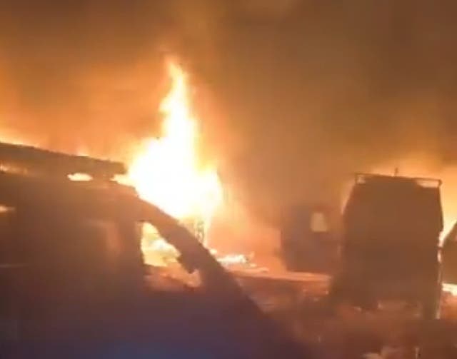 <p>At least nine were killed after a large pile of confiscated explosives stored in a police station in India’s Kashmir detonated late on Friday</p>