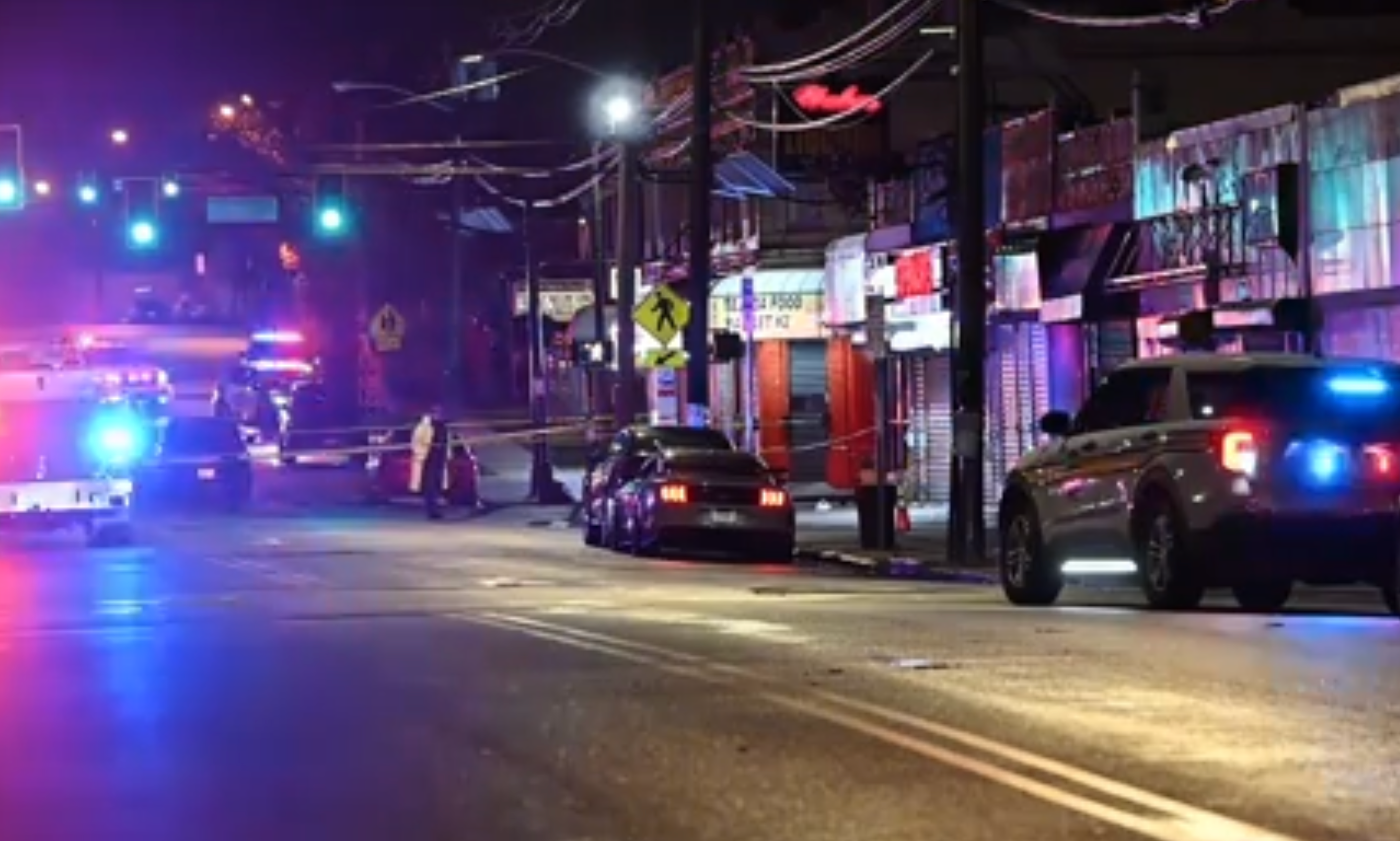 <p> Authorities are searching for the gunman responsible for killing a 10-year-old boy and a 21-year-old woman and injuring three others Saturday in Newark, New Jersey </p>