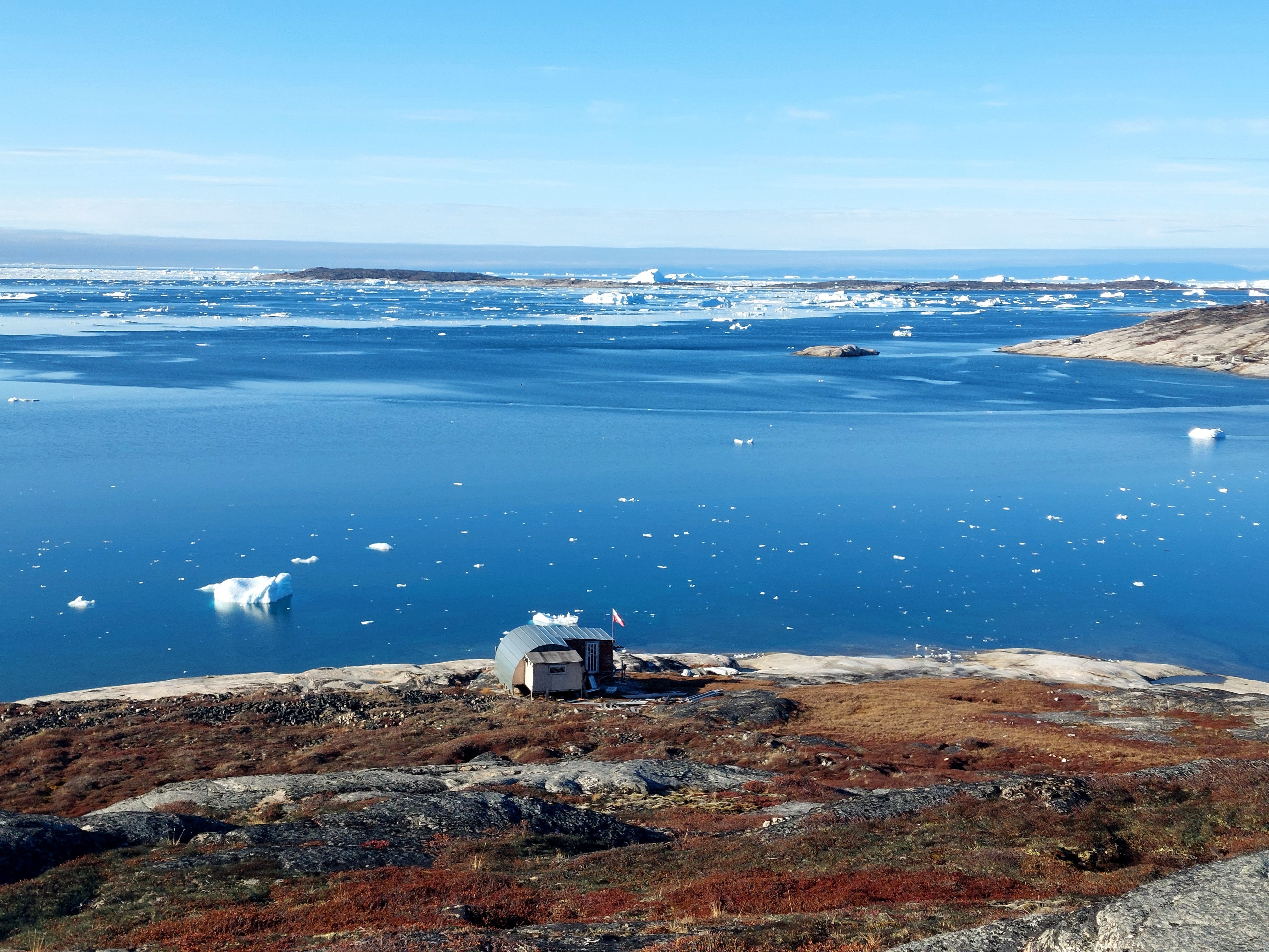 Anna arrived in Greenland to spectacular weather