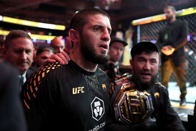 <p>Islam Makhachev left UFC 322 as a two-weight champion</p>