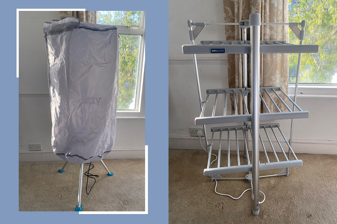 Heated rails are gentler on stitching and materials than a tumble dryer