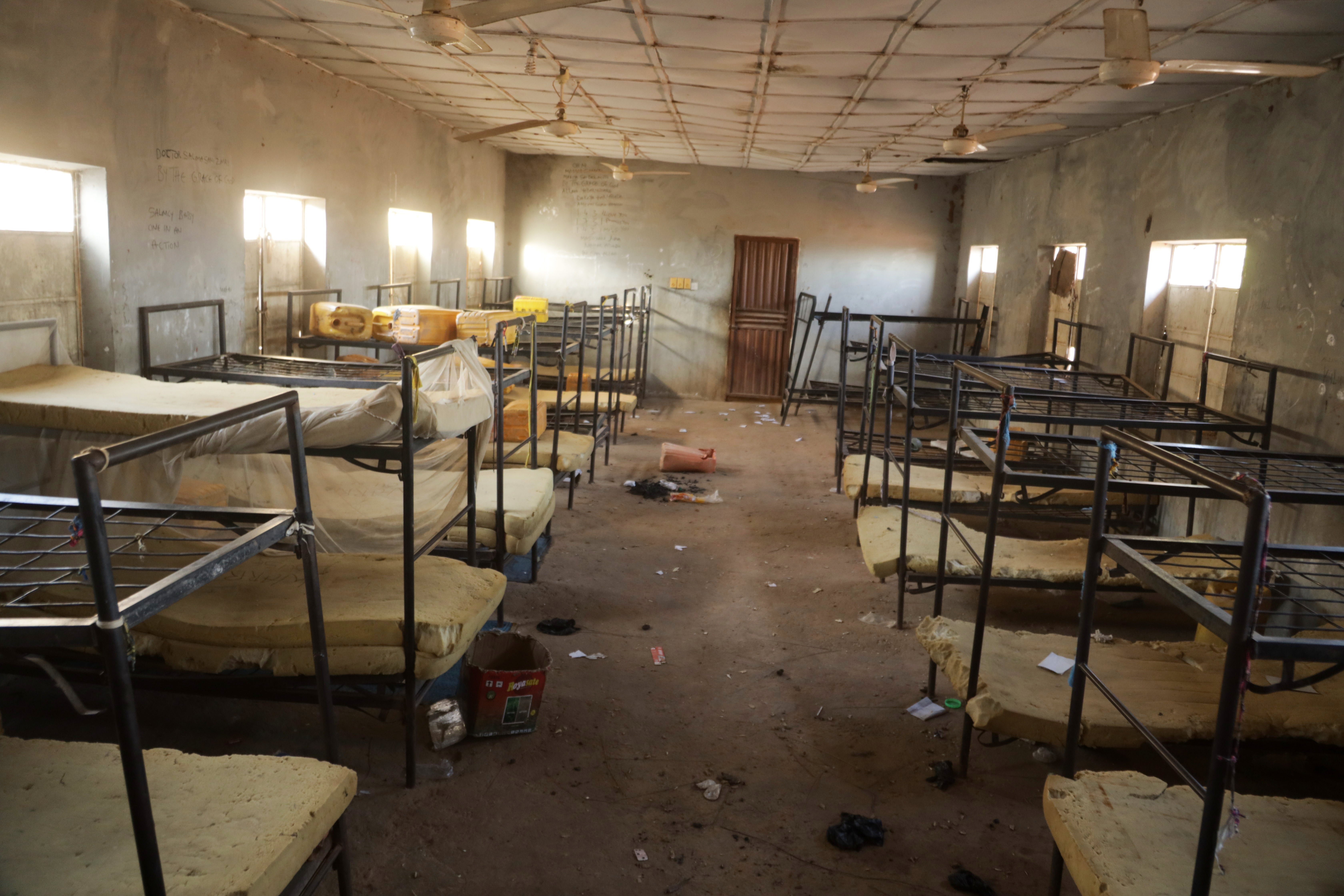 The dormitories where gunmen kidnapped school children is seen in Kebbi, Nigeria,