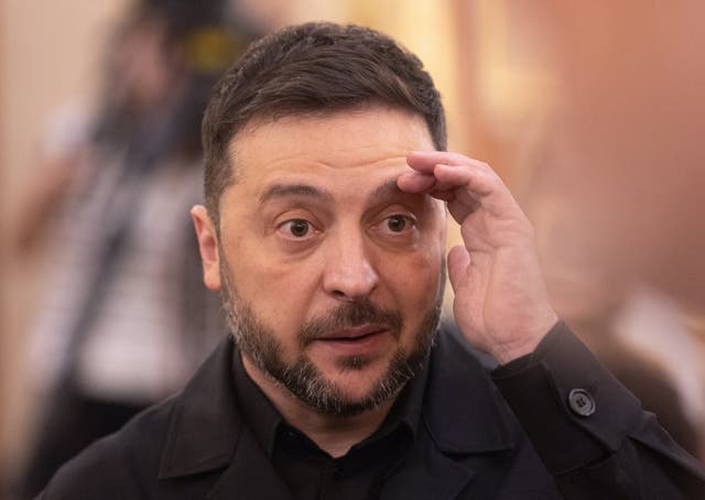 <p>Ukrainian President Volodymyr Zelensky arrives at the Spanish parliament in Madrid, Spain, Tuesday, Nov. 18, 2025. (Eduardo Parra/Europa Press via AP)</p>