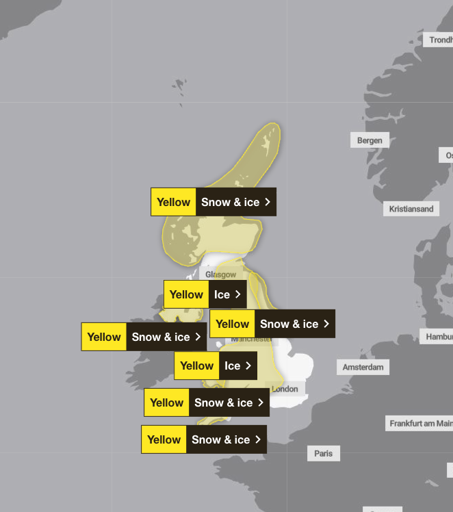 Alertas meteorológicos entram em vigor nesta quarta-feira