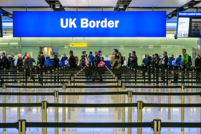 Net migration in recent years peaked slightly higher and earlier than previously reported but has since fallen more sharply, according to new ONS estimates (Alamy/PA)
