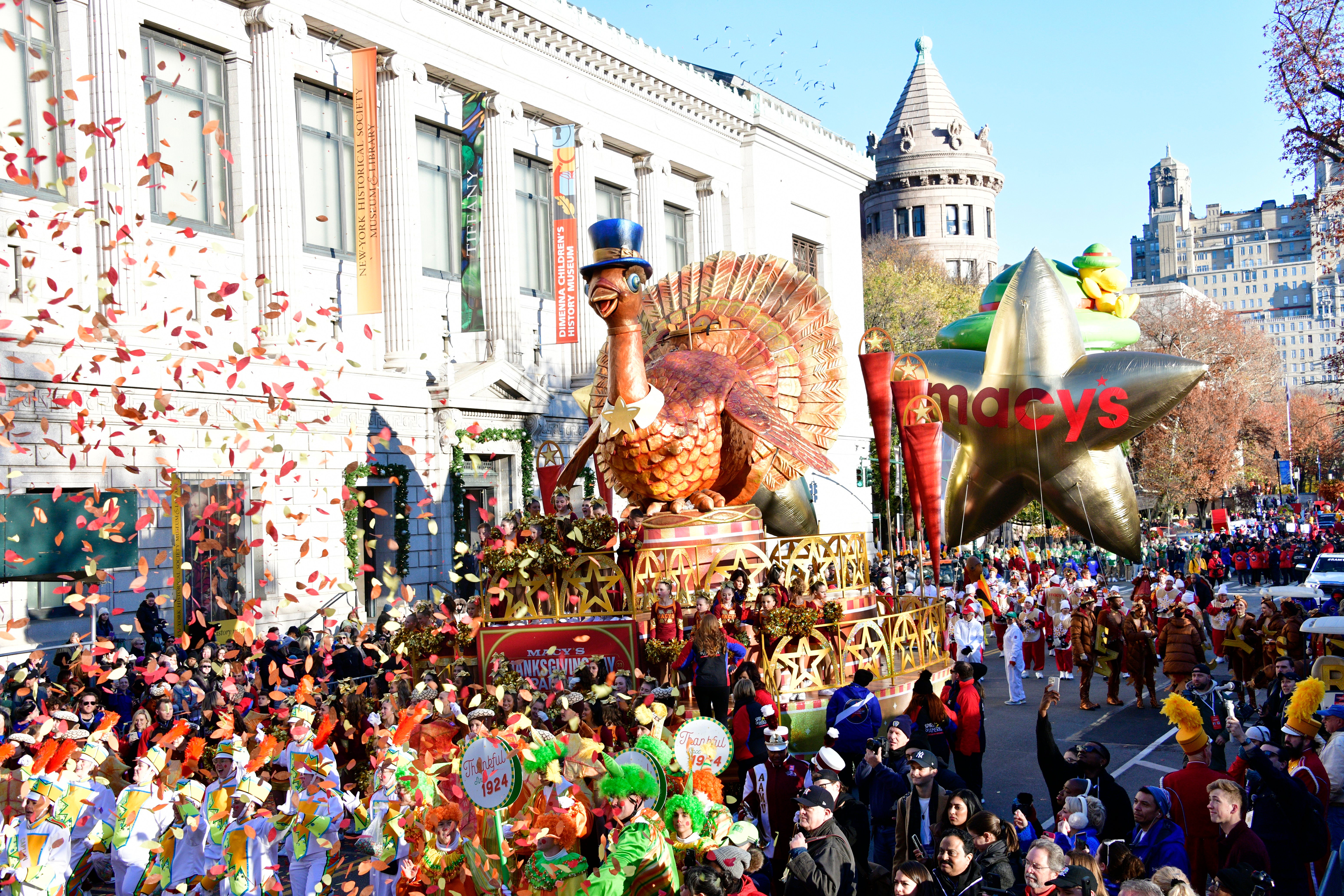 The Tom Turkey float seen during the 2023 Macy's Thanksgiving Day Parade in New York. Americans could face higher turkey prices this holiday, experts say