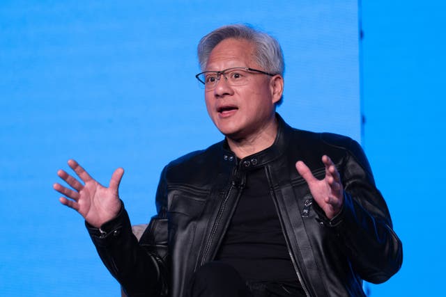 Jensen Huang’s Nvidia will reveal its earnings on Wednesday (Carl Court/PA)