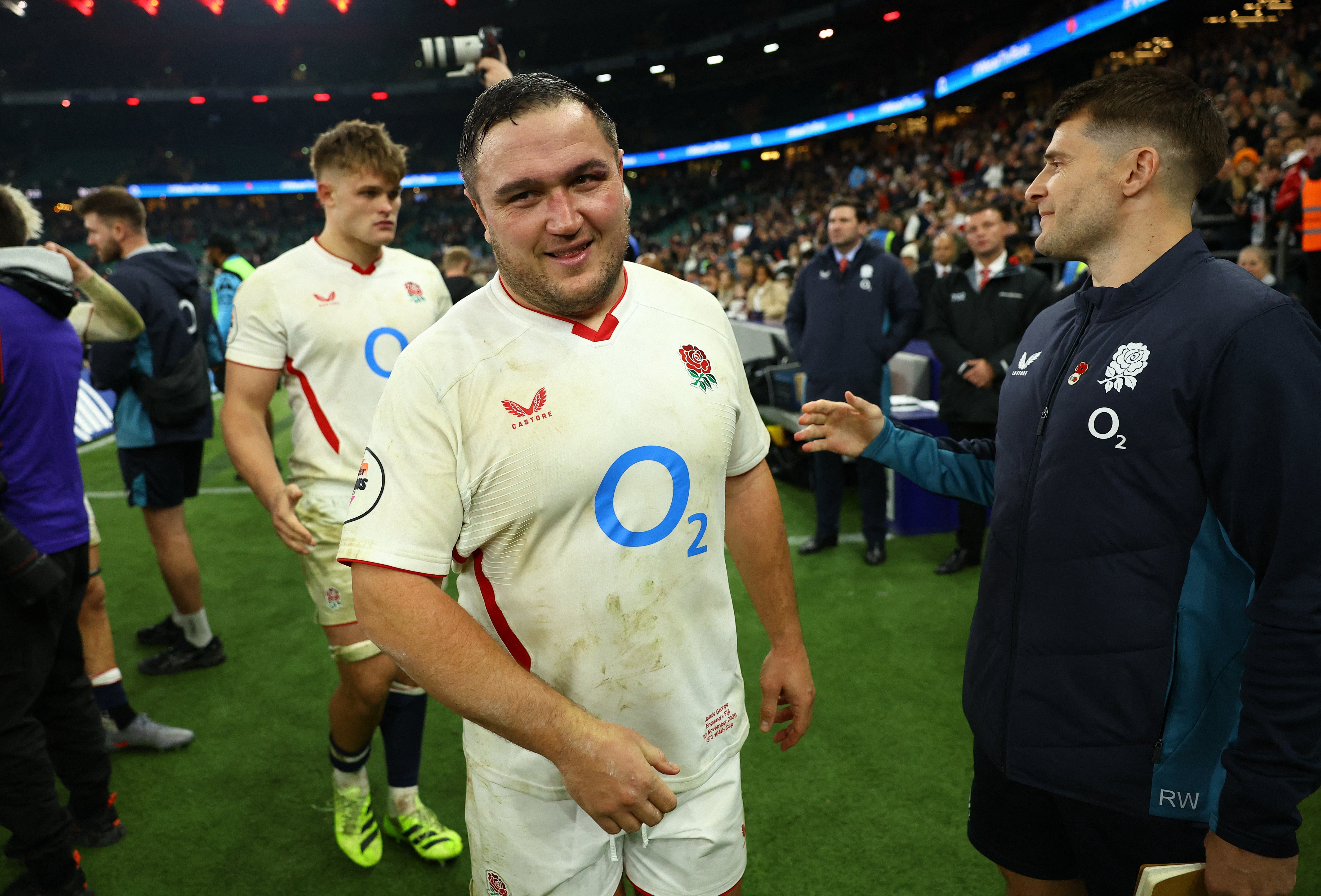 Jamie George is among the England trio out for the Argentina clash