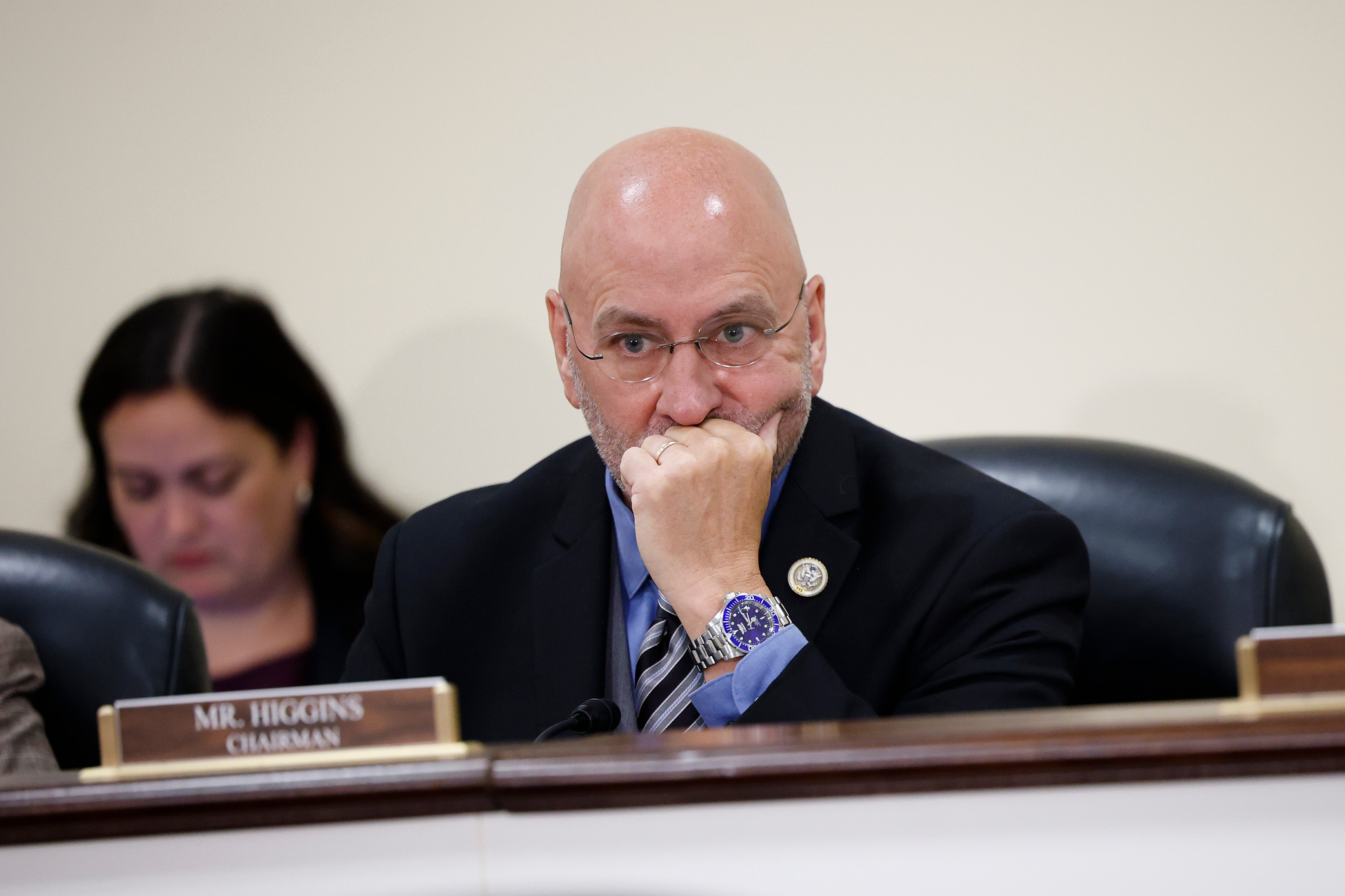 <p>Subcommittee Chair Rep. Clay Higgins (R-LA) looks on as the House Committee on Oversight and Government Reform Subcommittee on Federal Law Enforcement meets in the Rayburn House Office Building on July 23, 2025 in Washington, DC</p>