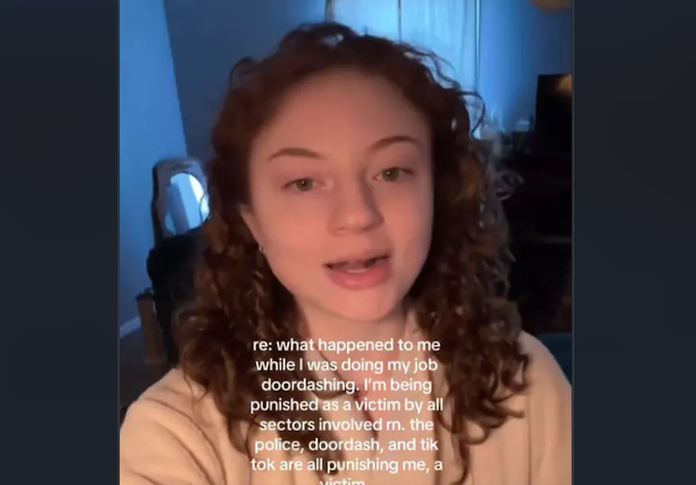 <p>Former DoorDash driver Olivia Henderson, 23, is facing two counts of unlawful surveillance after she recorded an unconscious customer whose pants were down and posted the video on TikTok</p>