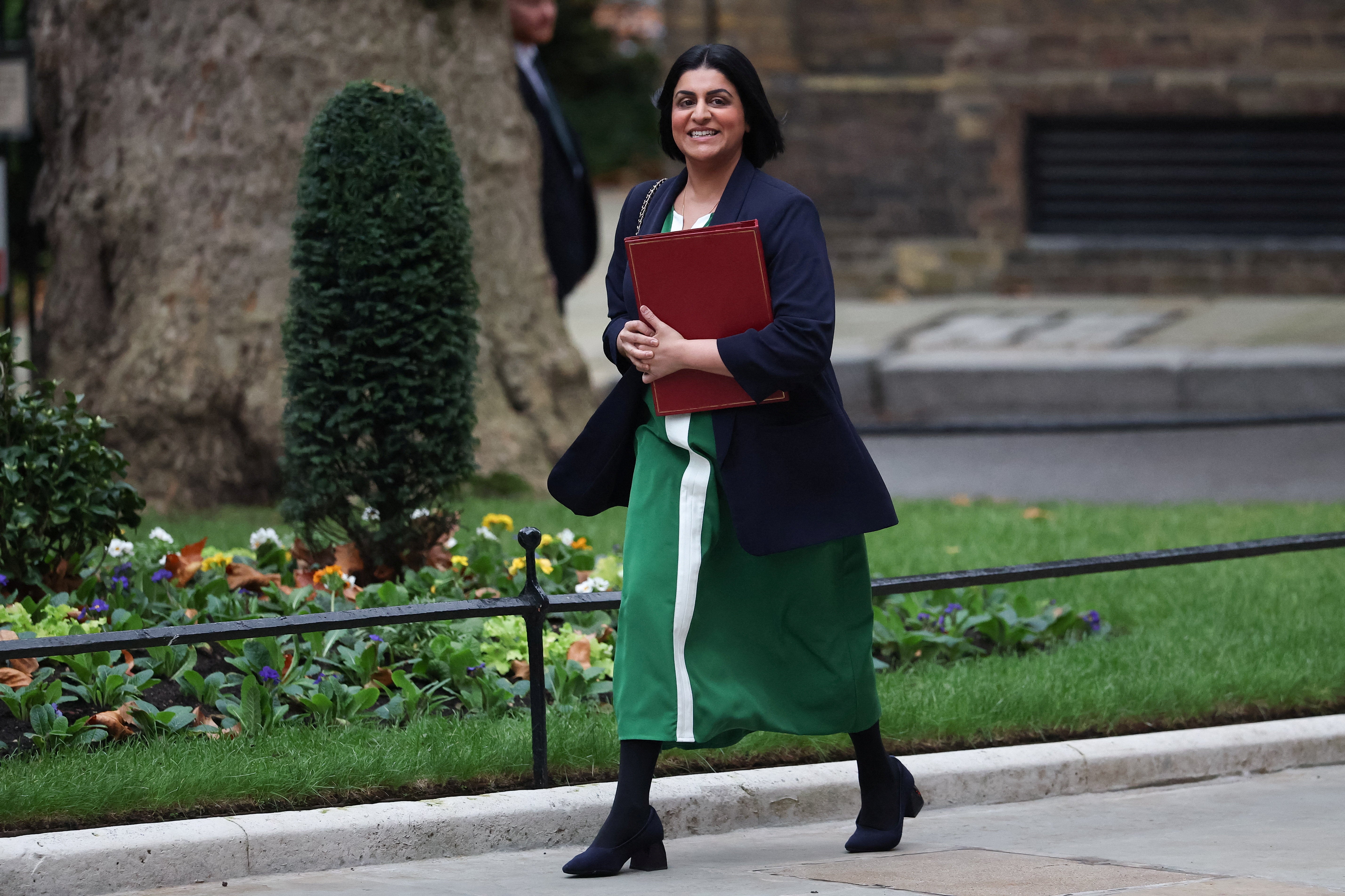 <p>British Home Secretary Shabana Mahmood walks outside Downing Street, in London, Britain, November 18, 2025</p>