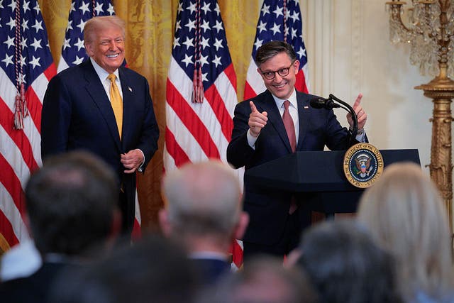 <p>Donald Trump and Mike Johnson have been tied at the hip as the pair navigate the the GOP's response to a growing bipartisan faction demanding the release of the Epstein files</p>