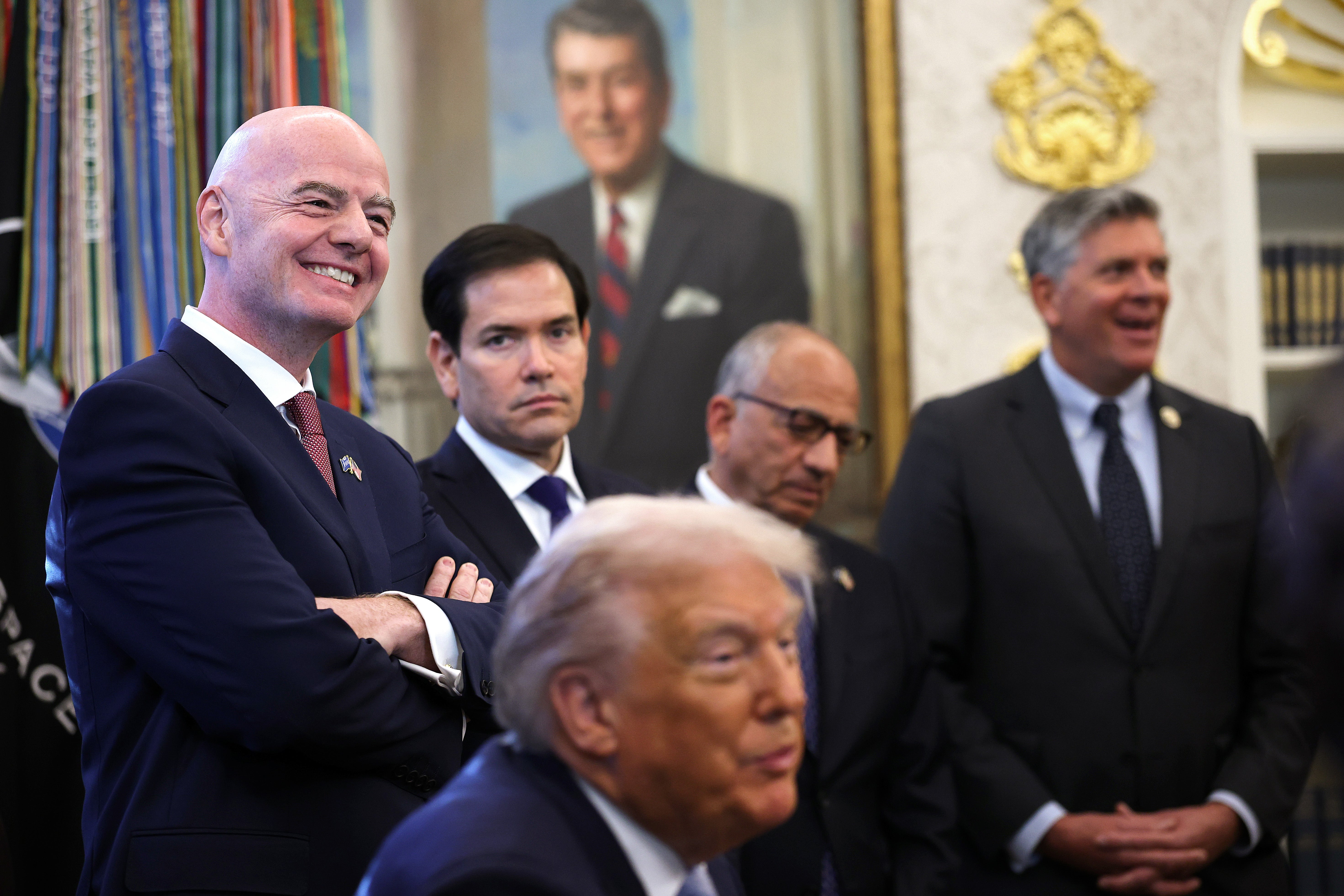 Infantino tem uma relação estreita com Trump e é convidado frequente na Casa Branca