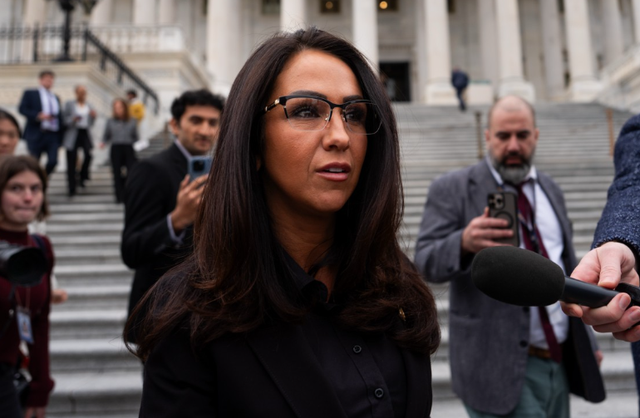 <p>Colorado Rep. Lauren Boebert leaves Capitol Hill after voting in favor of releasing the Epstein files </p>