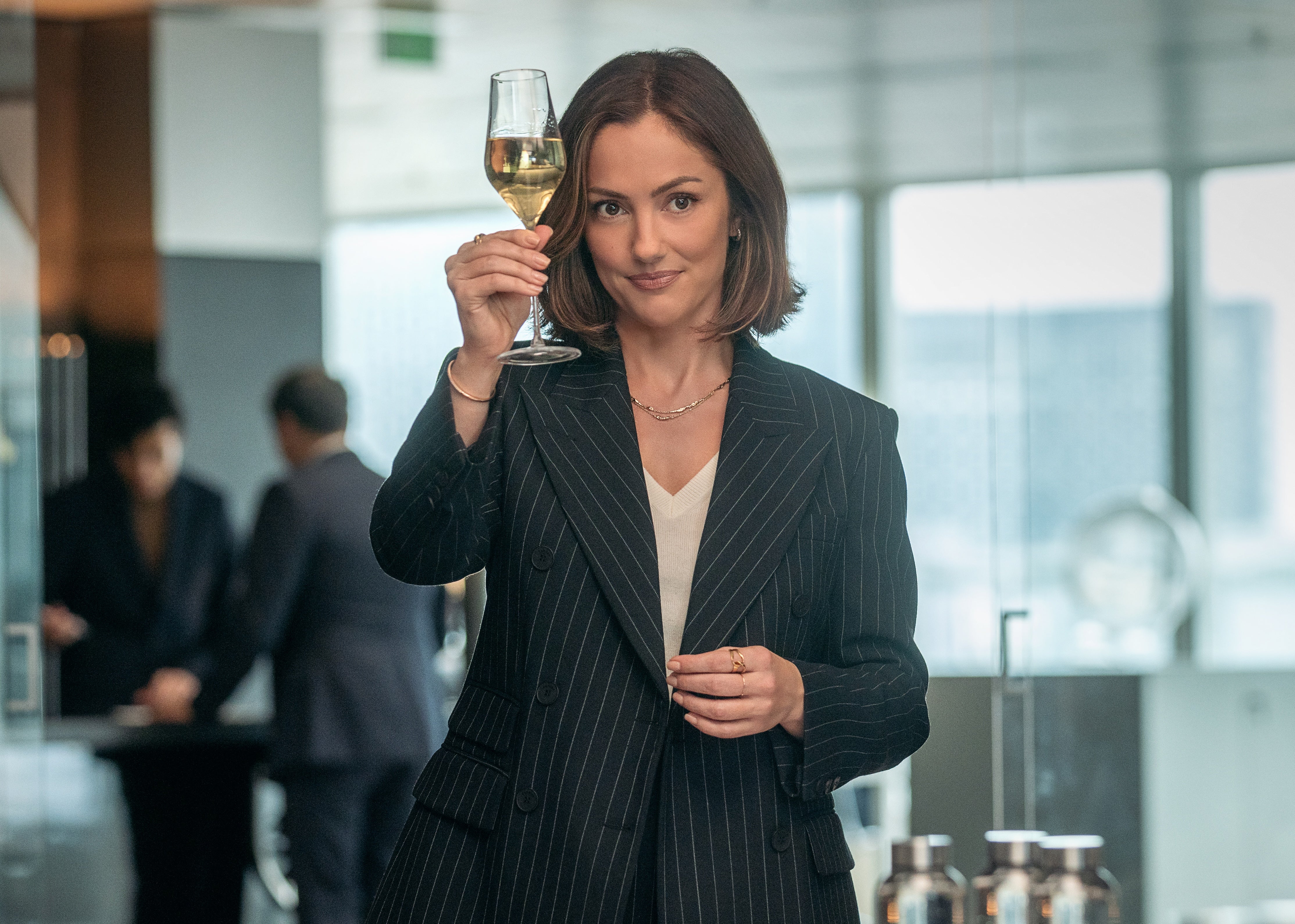 <p>Minka Kelly leads Netflix's new holiday romcom 'Champagne Problems' opposite Tom Wozniczka</p>