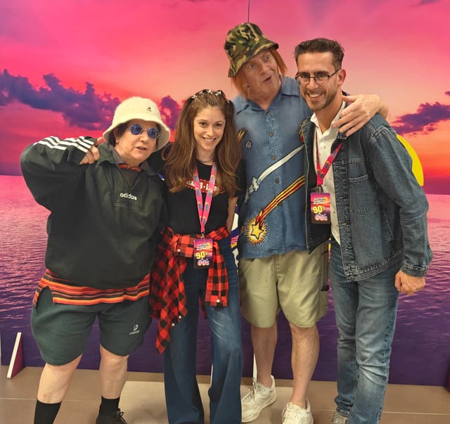 <p>Marc and Danielle Shoffman were welcomed onto Marella's Electric Sunsets cruise by scarily accurate Kevin and Perry lookalikes</p>