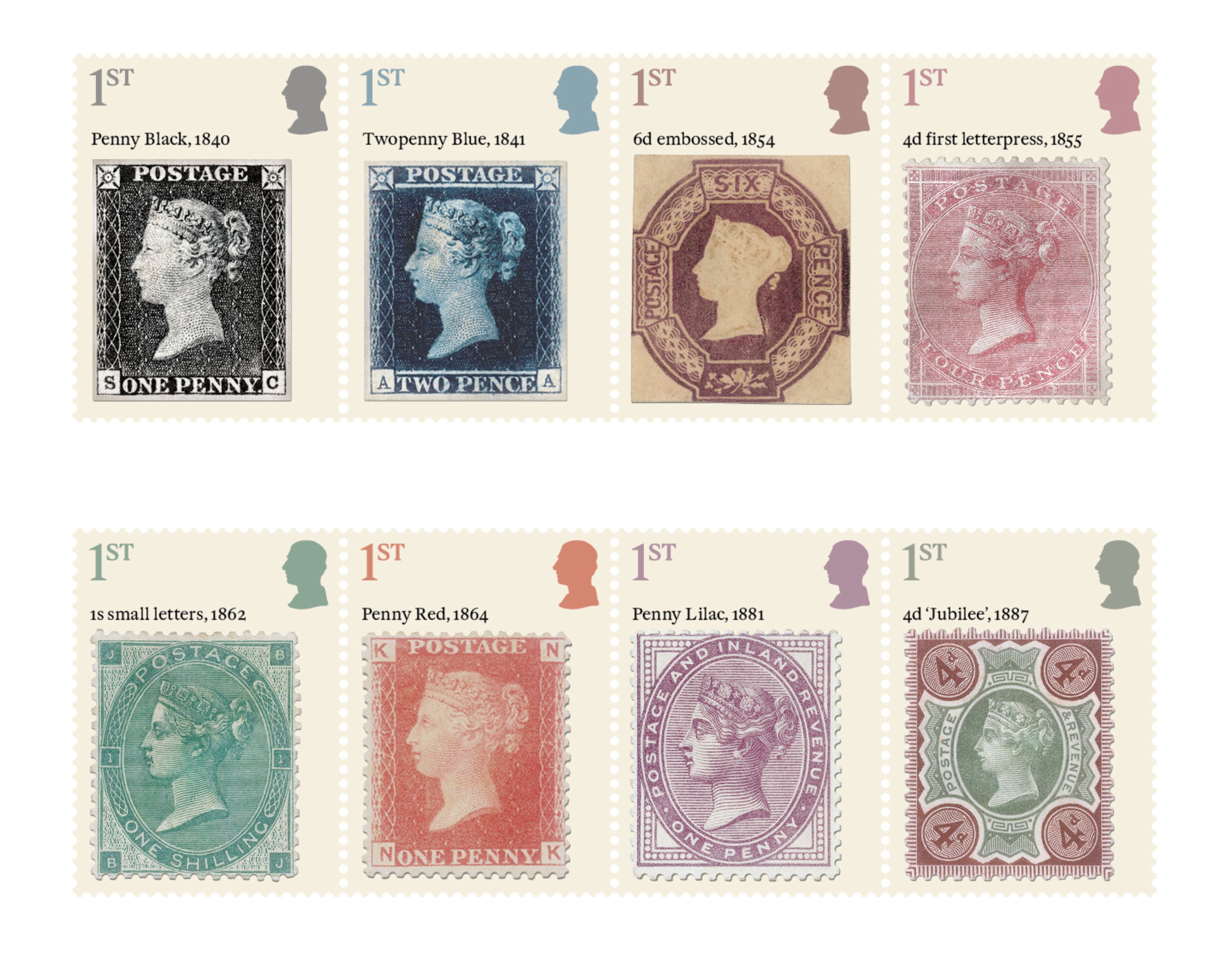The historic designs featured on new Royal Mail stamps