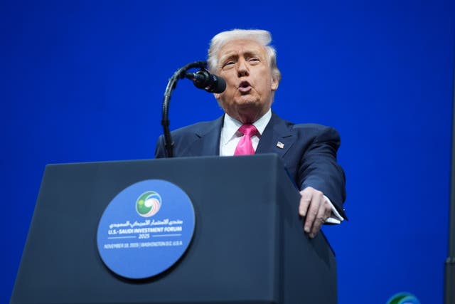 <p>During his remarks at the U.S.-Saudi Investment Forum, Trump acknowledged he "may take a little heat" from his MAGA base for his advocacy of H-1B visas.</p>