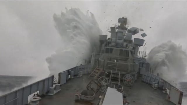 <p>Nato submarine live-fire test blows decommissioned ship out of the water</p>