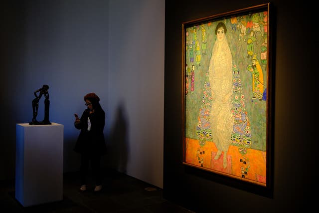 <p>'Bildnis Elisabeth Lederer' by Gustav Klimt at Sotheby's Marquee Sales Series in New York</p>