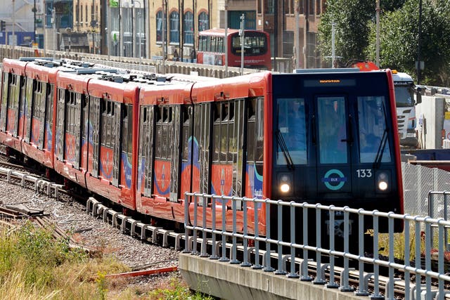 The Docklands Light Railway will be extended to Thamesmead under plans set to be unveiled at next week’s Budget (John Stillwell/PA)