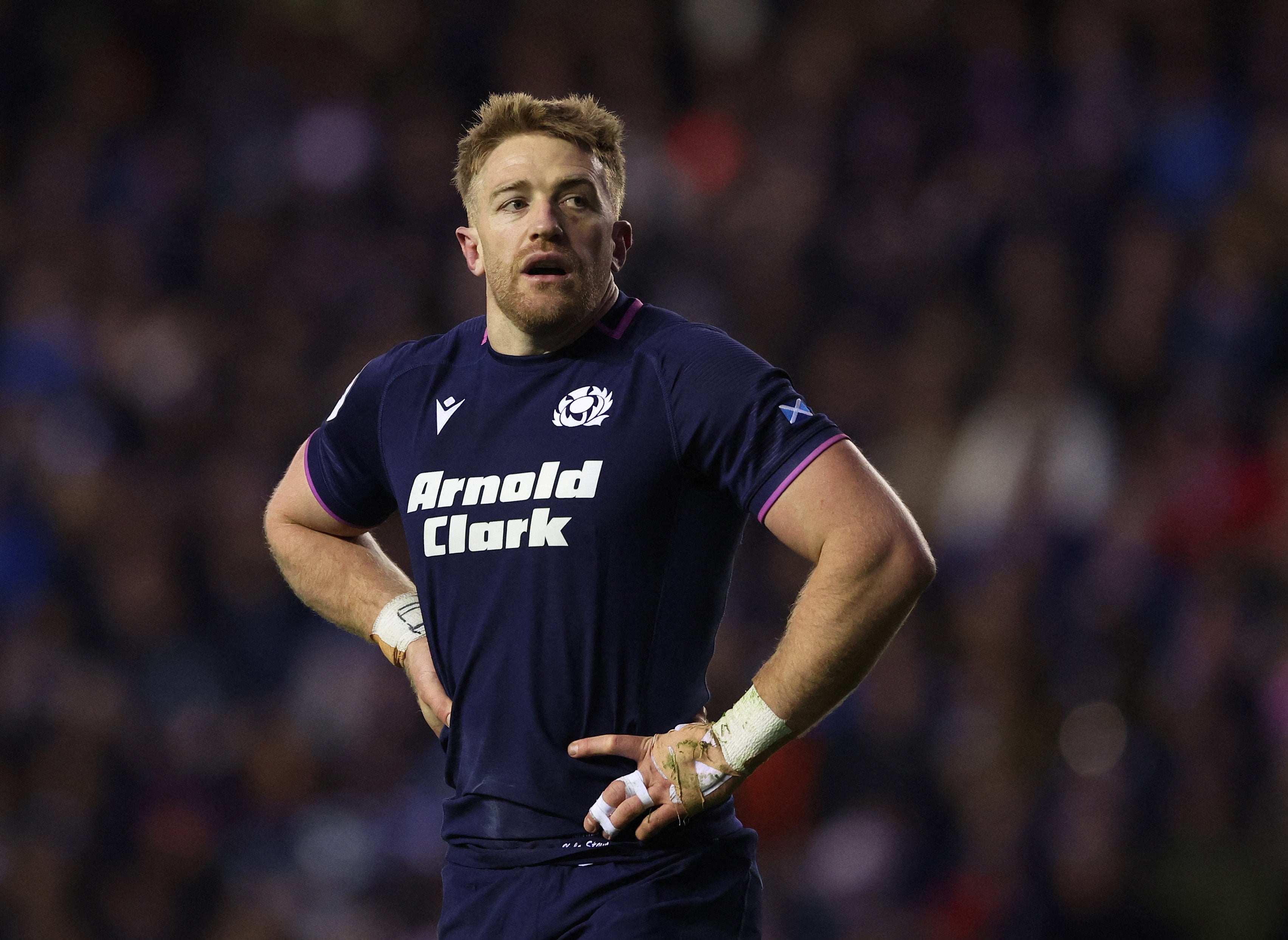 <p>Kyle Steyn has been frustrated by Scotland’s autumn</p>