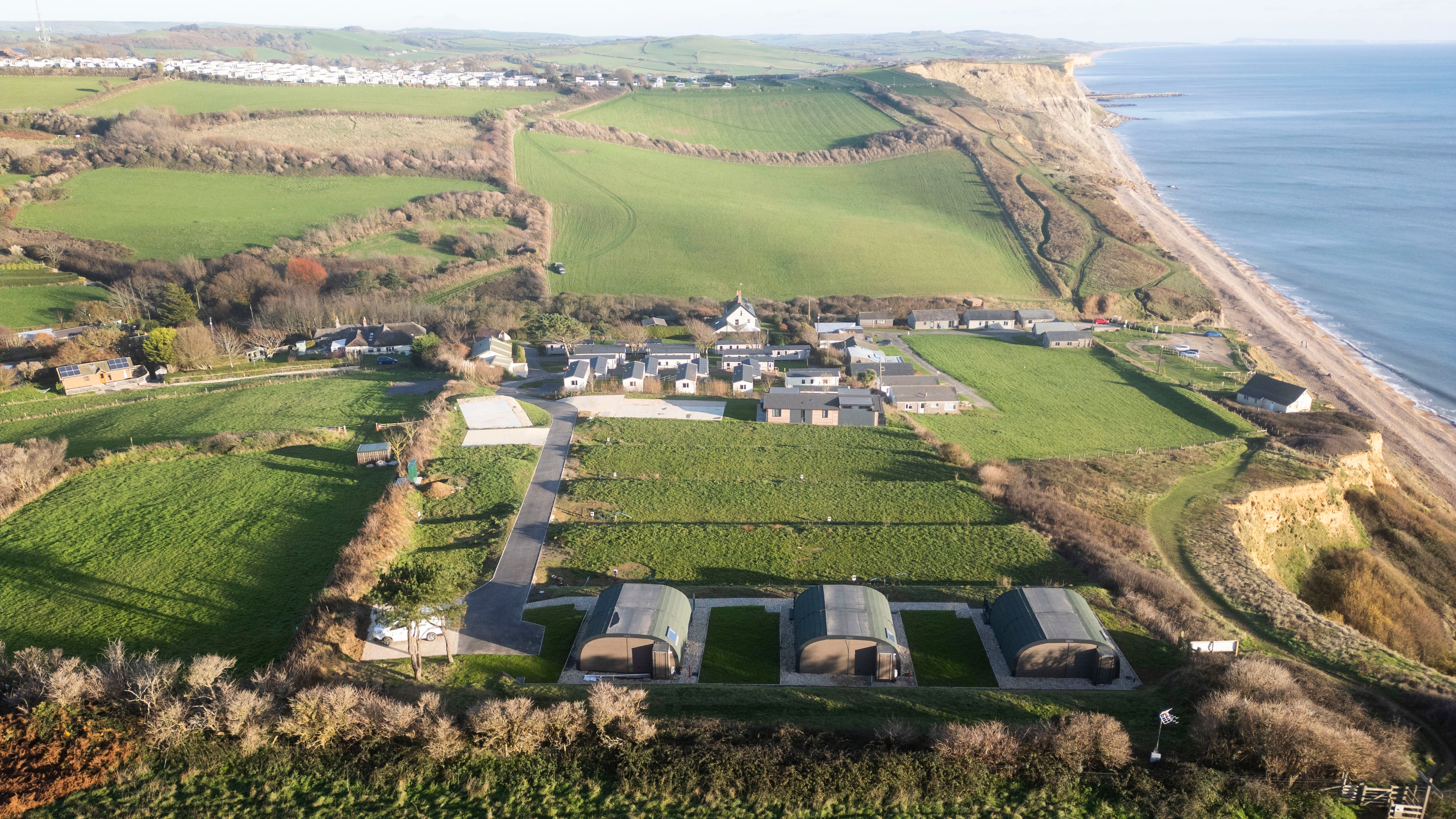 The Holiday Park at Eype Cliff near West Bay, Dorset