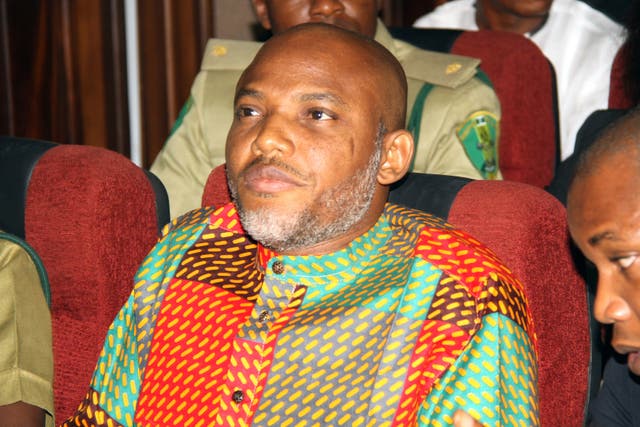 <p>Kanu's campaign sought an independent Biafra state for the ethnic Igbo-dominated region</p>