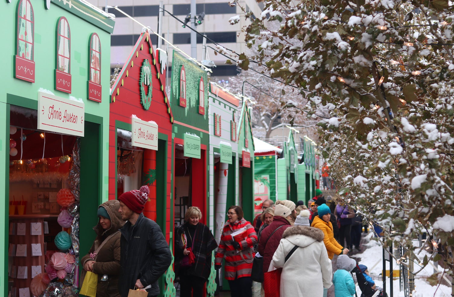 Kansas City’s Hallmark Christmas Experience features movie marathons at Crown Center Shopping Center and festive stalls run by local vendors