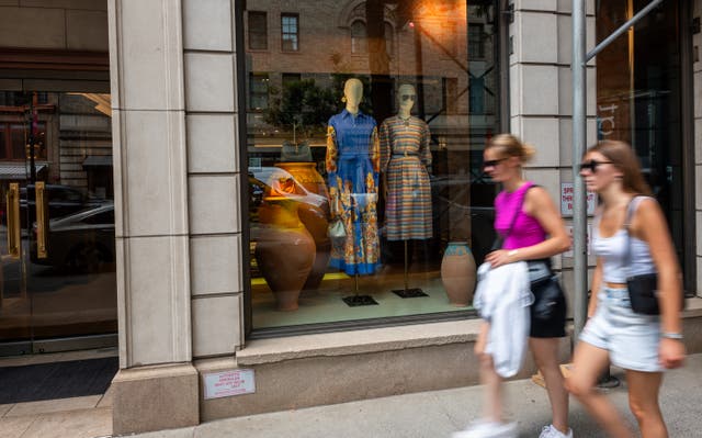 <p>A luxury retail store stands in Manhattan on July 14, 2025, in New York City</p>
