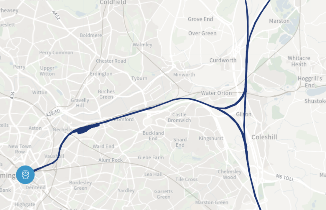 Water Orton has sections of the HS2 line on three sides of the village, sitting on a spur of the line