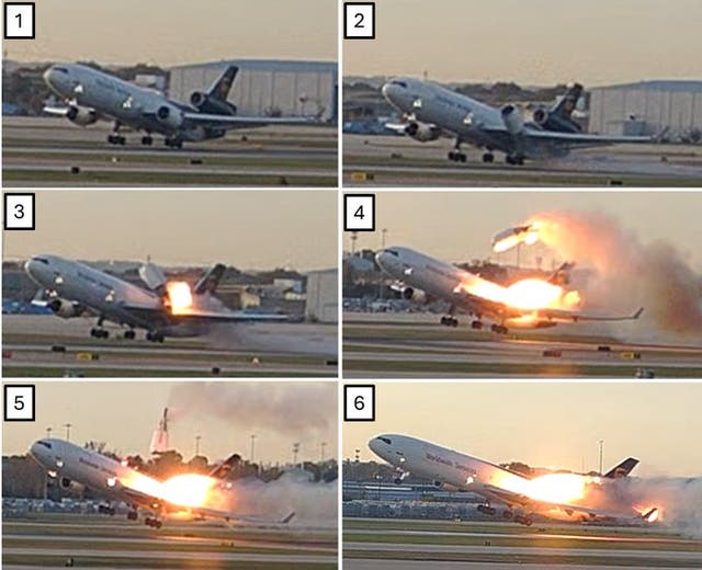 <p>NTSB has released new images from the Nov. 4 crash of a UPS Boeing MD-11F airplane in Louisville, Kentucky</p>